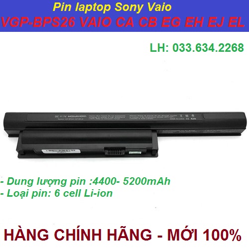 Pin laptop sony vaio vgp-bps26 vaio ca cb eg eh ej el 6cell hàng zin - pin laptop sony vaio vgp