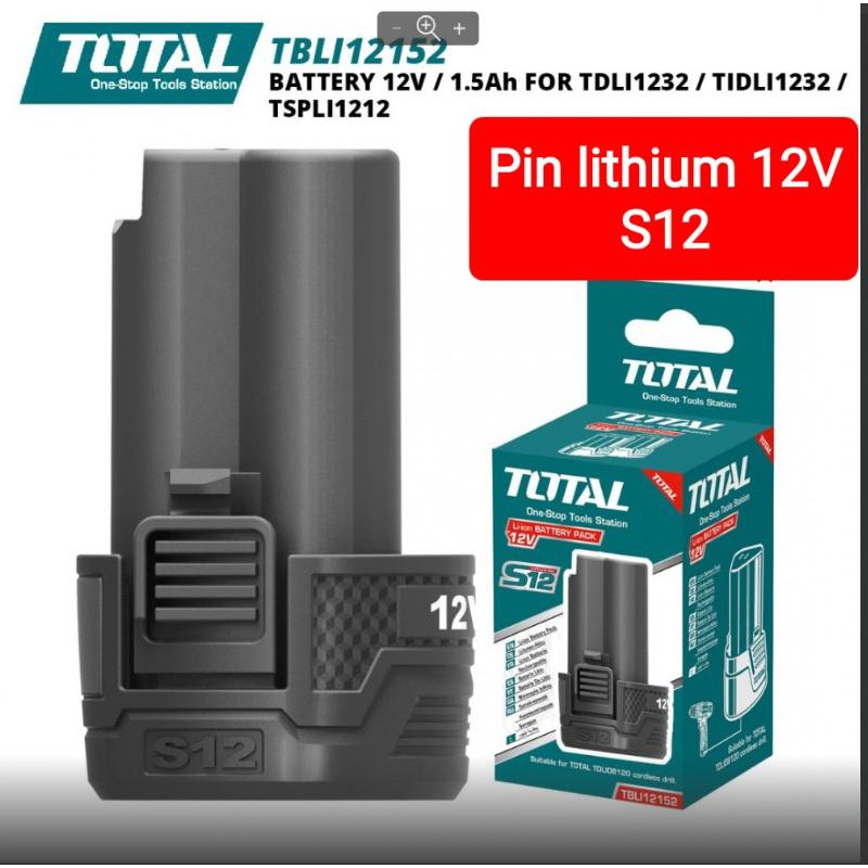 Pin lithium s12 total tbli12152