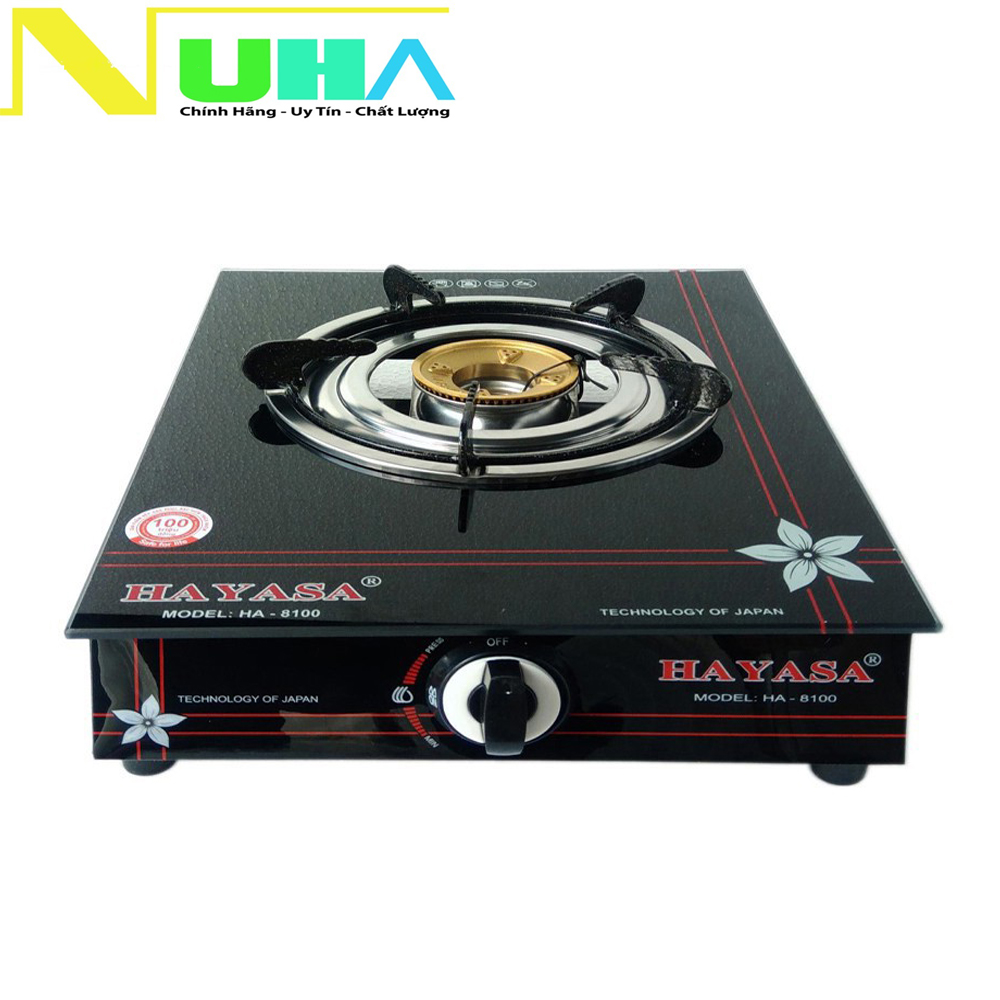 Bếp ga đơn Hayasa dùng bình ga lớn, chén đồng, bảo hành 12 tháng
