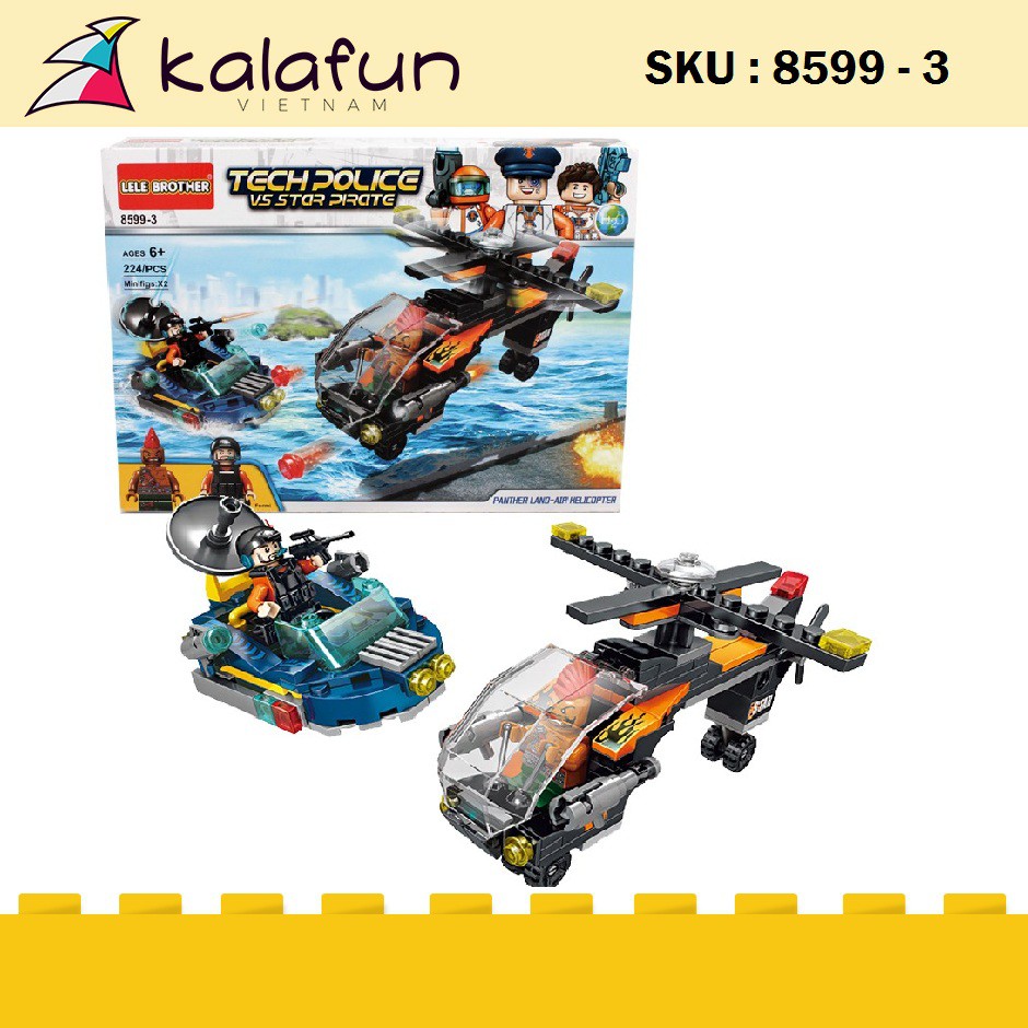 Đồ chơi lắp ráp lego giá rẻ lego city ninjago le gô xếp hình đội cảnh sát công nghệ đồ chơi trẻ em lego minecraf ABS Trò chơi truyền thống Xếp hình kích thích trí não Lele Brother 8599-3