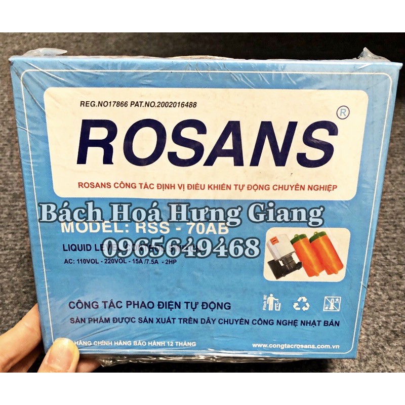 Công tắc phao điện tự động rosans chính hãng tự bật, tự ngắt nước
