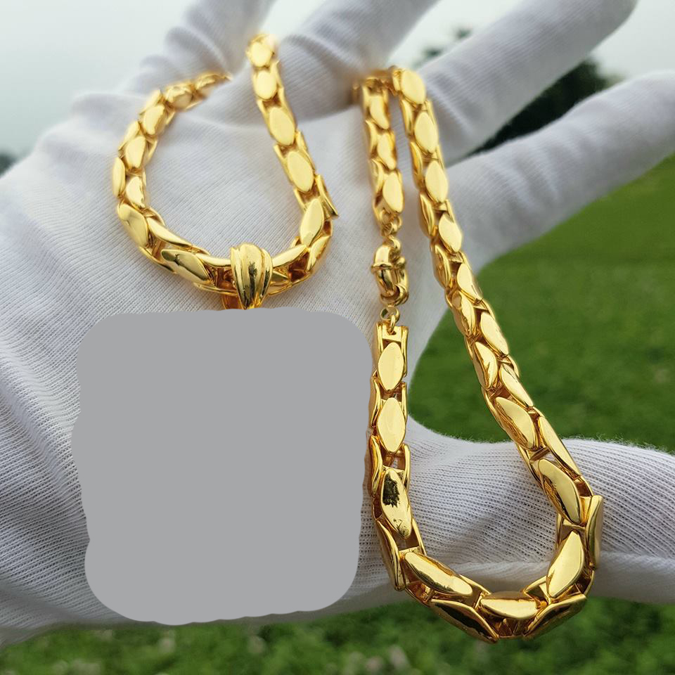 Dây Chuyền Nam Titan Hình Vảy Rồng Nam Tính Mạ Vàng, Bạch Kim Sáng Bóng Màu Đẹp Như Thật