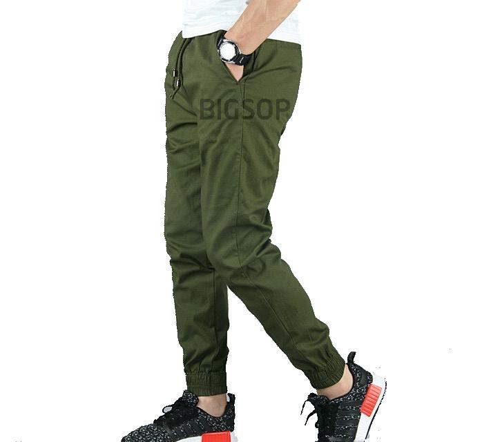 Quần jogger Bigsop kaki nam màu xanh rêu - dành cho chàng trẻ trung  năng động, chất vải kaki thun dày dặn, giúp thoải mái khi mặc và vận động, phù hợp cho đi chơi, dạo phố, đi làm