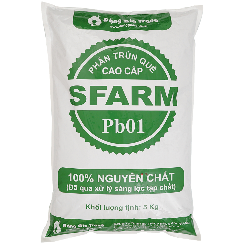 Phân trùn quế sfarm phân hữu cơ sạch bao 5kg