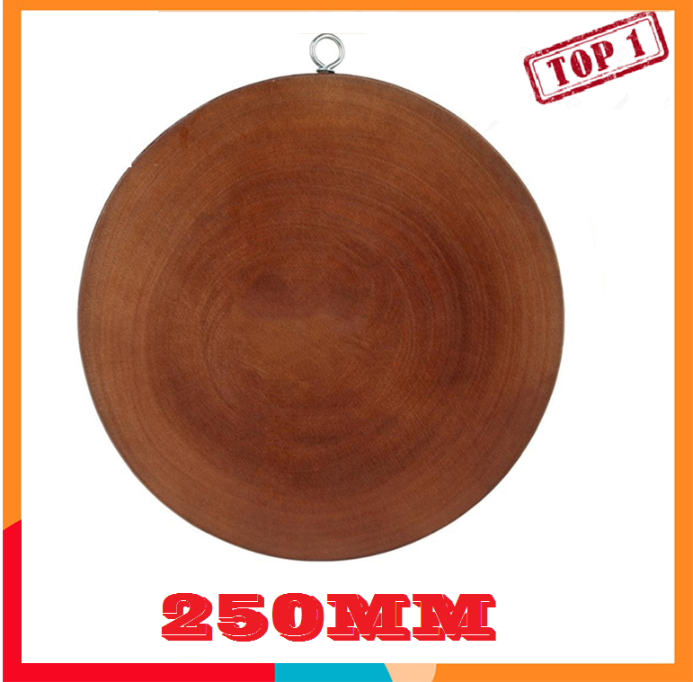 Thớt gỗ tròn lớn có khoen đường kính 25cm - thớt gỗ loại tròn cao cấp