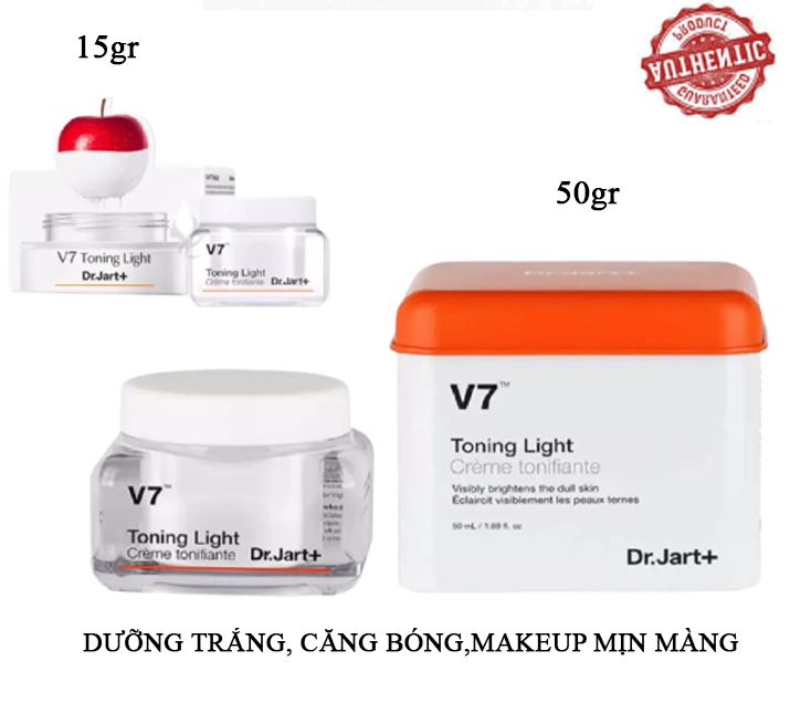 Kem dưỡng trắng da mặt v7 toning light dr.jart+ hàn quốc 15g