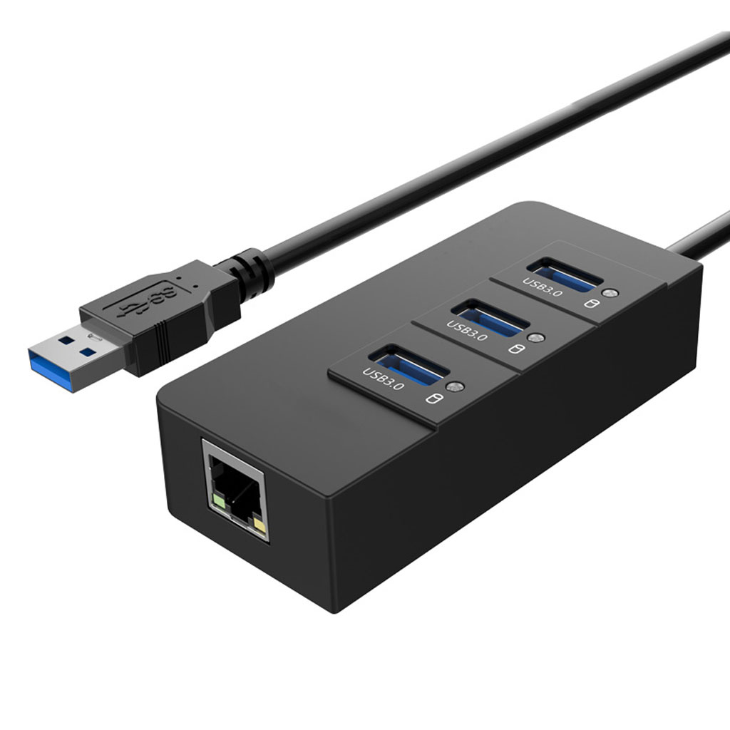 Bộ Chia Hub Usb 3.0 3 Port Và 1 Cổng Lan 1000 Orico Hr01-U3 -Dc687