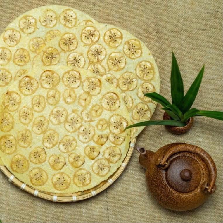 Bánh phồng mì dán chuối Sơn Đốc- đồ ăn vặt