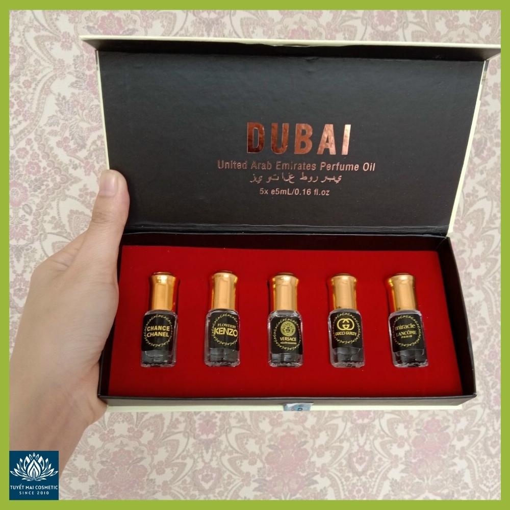 Tinh dầu nước hoa dubai pháp mini nữ nam perfume oil chai dạng lăn 5ml dầu thơm lưu giữ mùi hương lâu 48h quyến rũ sang trọng bỏ túi