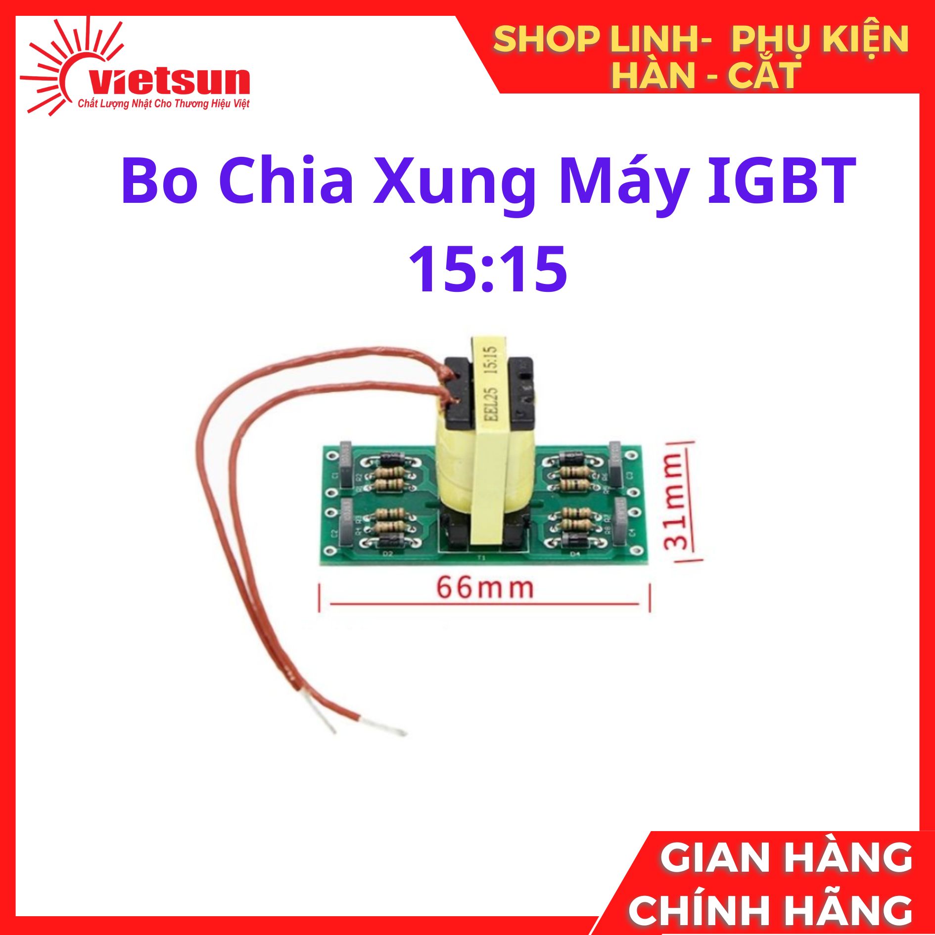 Bo chia xung máy igbt 15:15