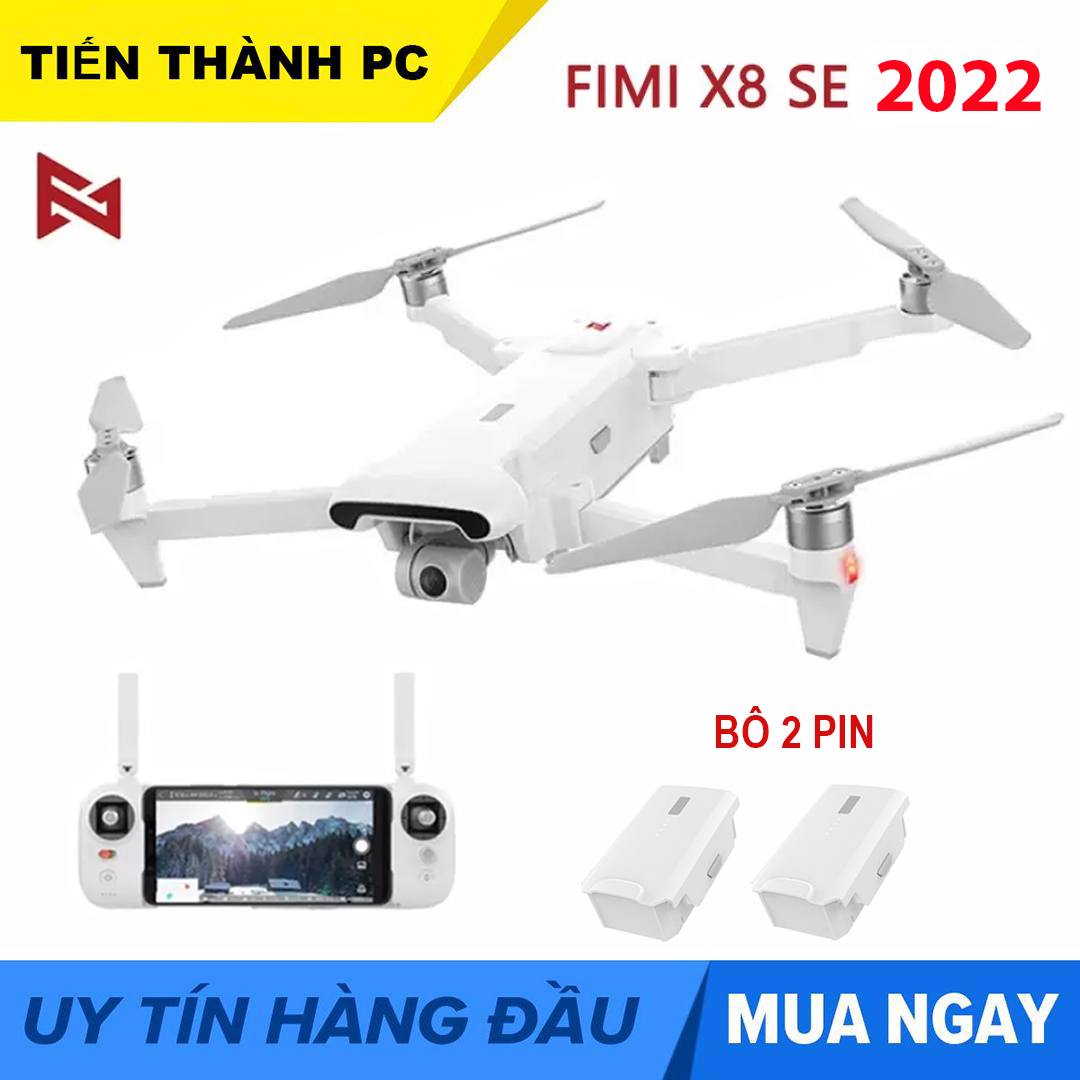 [Trả góp 0%][ TẶNG THÊM 1 PIN ] Flycam Xiaomi Fimi X8 SE 2022 V2 Gấp Gọn Gimbal Trống Rung 3 Trục Quay Phim 4K Tầm xa 10KM Thời Gian Hoạt Động 33 Phút - BẢO HÀNH 12 THÁNG