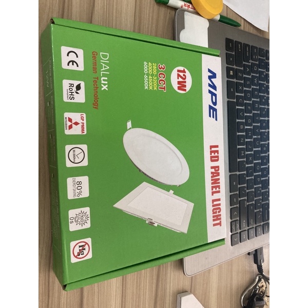 Đèn led âm trần 12w tròn 3 màu mpe