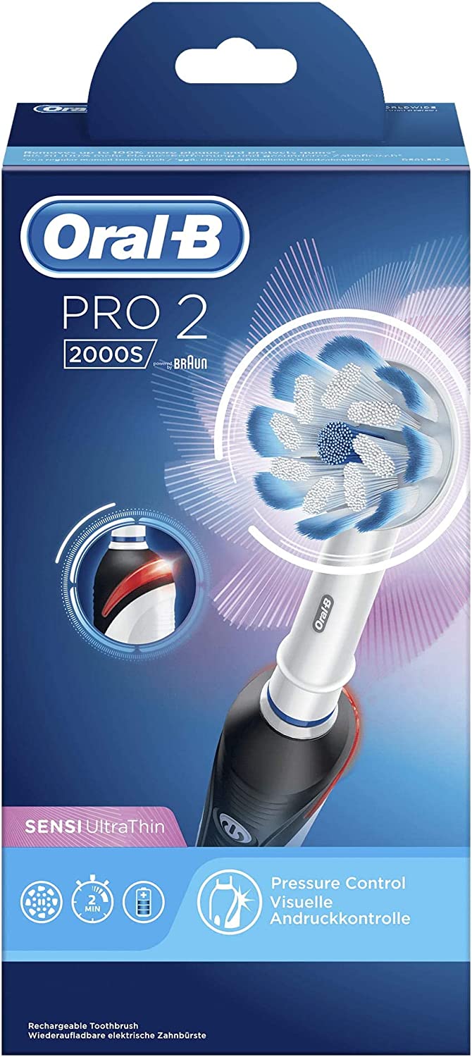 Bàn Chải Đánh răng Điện Oral-B Pro 2000s - Chăm sóc răng niềng & răng nhạy cảm