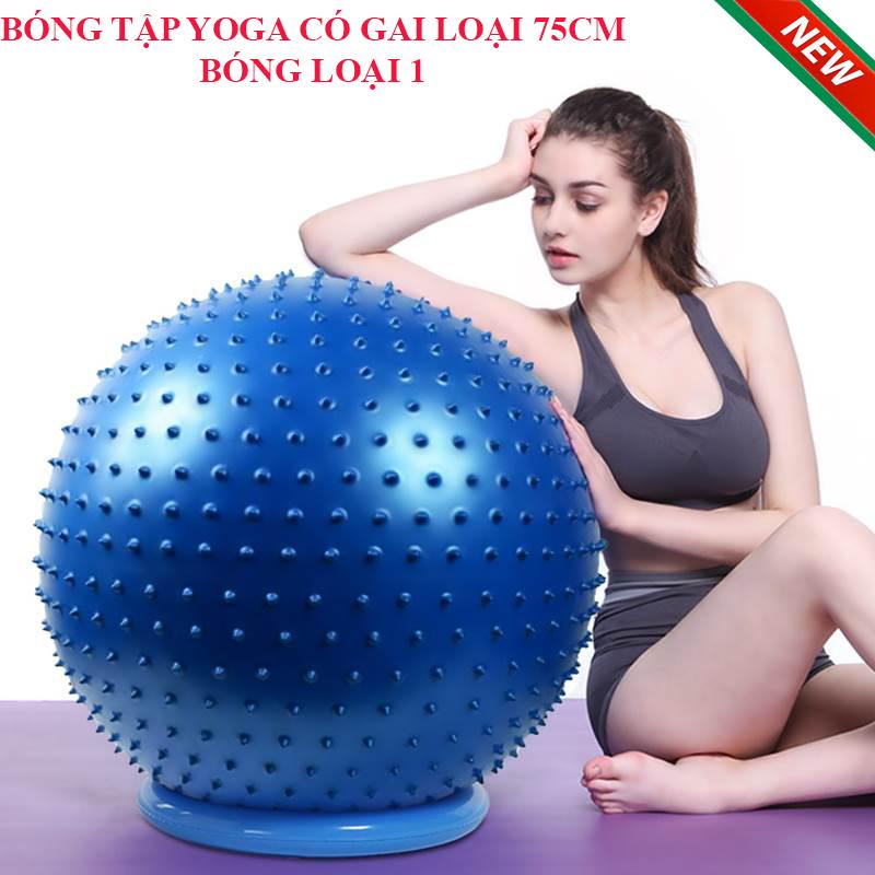 Bóng tập Yoga/Gym,Bóng tập Yoga cao cấp có gai,Bóng Tập Yoga Nào Tốt,học yoga,yoga tai nha,yoga giam can,yoga là gì,Bóng tập Yoga cao cấp Queen Yoga 75cm dày 2mm chống nổ Tặng bơm bóng và phụ kiện(GIÁ SỐC GIẢM-50%)