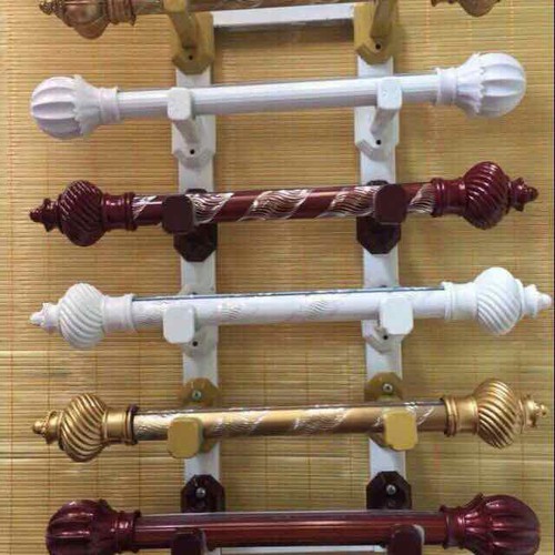 Combo 1 bộ thanh treo rèm 2m-1m8 phi 32 nhôm sơn tĩnh điện