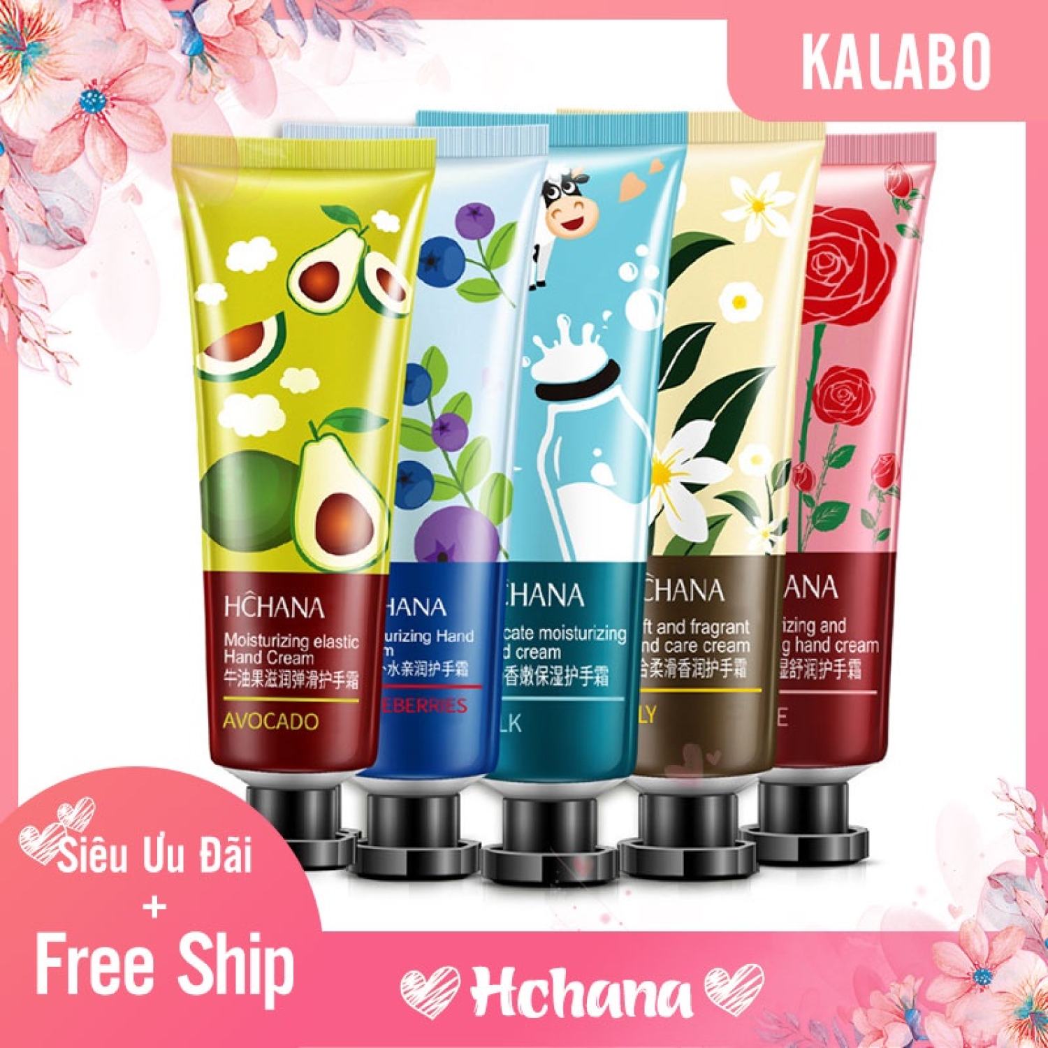 Kem dưỡng da tay hchana mềm mại sáng da chống khô da