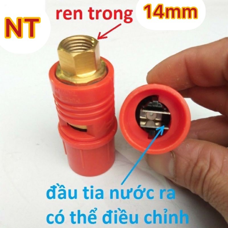 Béc rửa xe mỏ vịt cao áp có chỉnh tia lõi sứ siêu bền lỗ 1.5