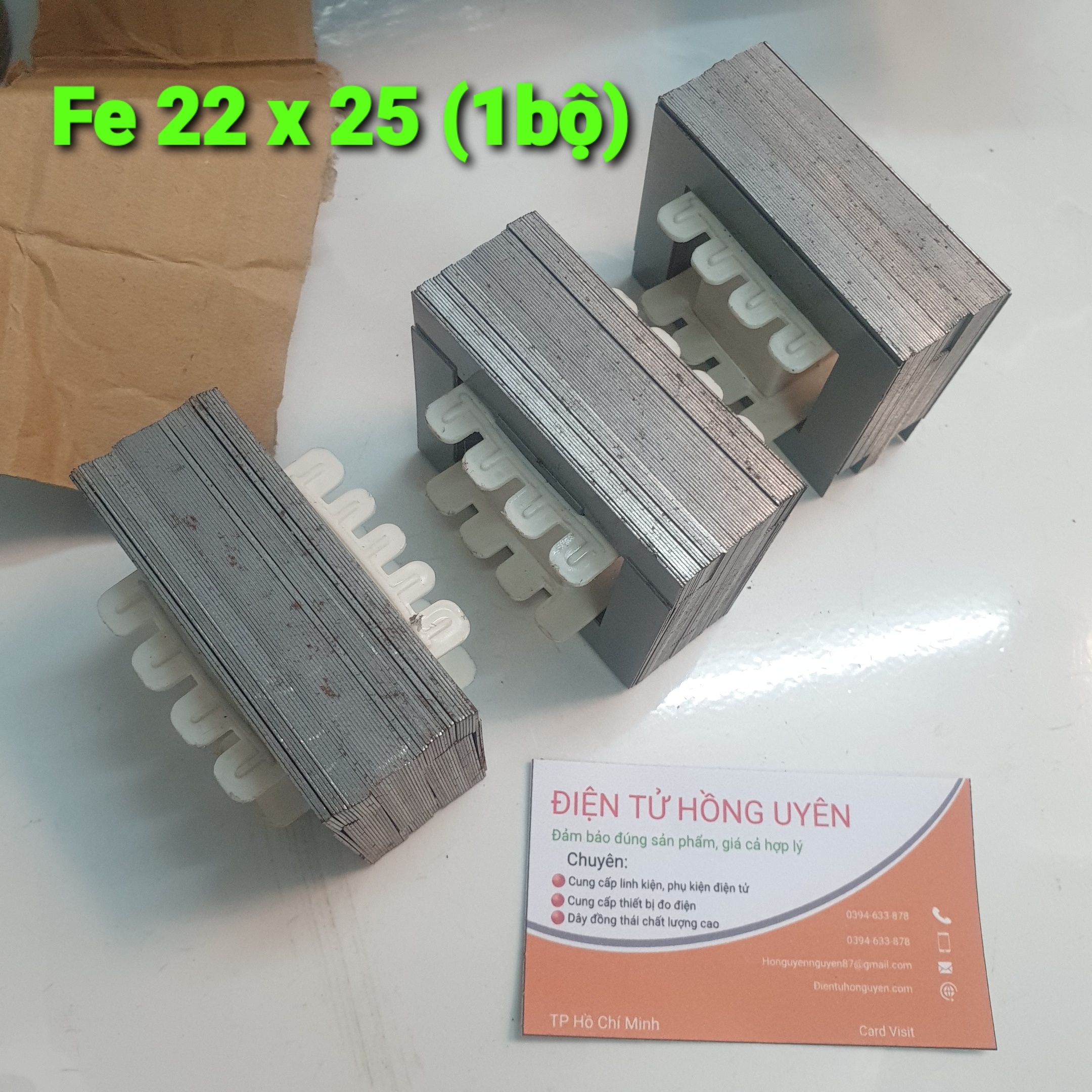 Fe biến áp 22 x 25 (cả khuôn nhựa). Fe sắt quấn biến áp kích cơ. Quấn biến áp thường 220v. Fe biến áp quấn máy 12d718 - 16d718. Lõi sắt từ Ei. Biến áp vuông