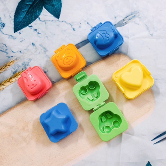 Set 6 khuôn Bento ép cơm, đậu hũ, thạch cho bé ăn dặm