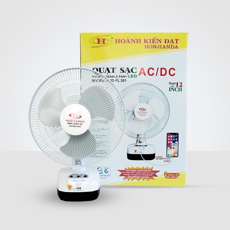 Quạt sạc tích điện honjianda fl-301