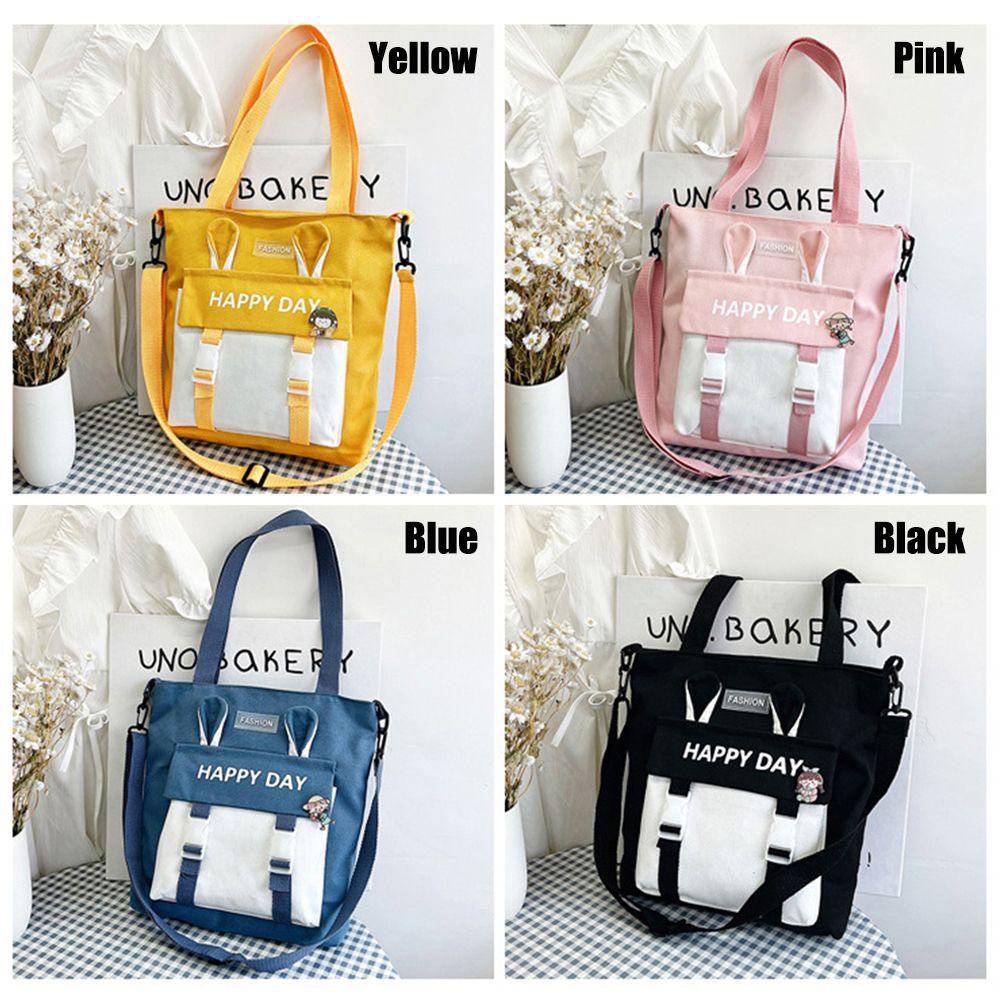 Tote đeo 2 kiểu tai thỏ happy tt21 phong cách hàn quốc