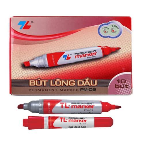 hộp 10 bút dạ dầu 2 đầu PM-09
