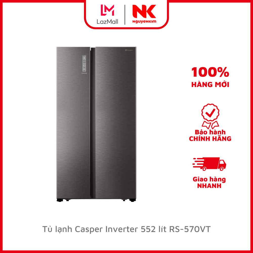 Tủ lạnh casper inverter 552 lít rs-570vt