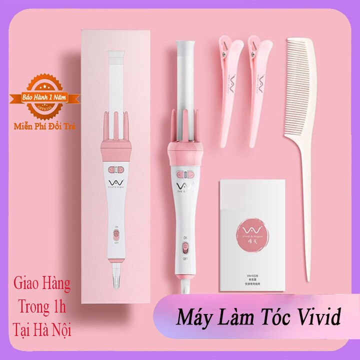 Máy uốn tóc xoăn xoay tự động 360 - Gậy uốn xoăn tóc, Máy uốn tóc đa năng, Máy xoăn giả, Máy xoăn sóng cao cấp