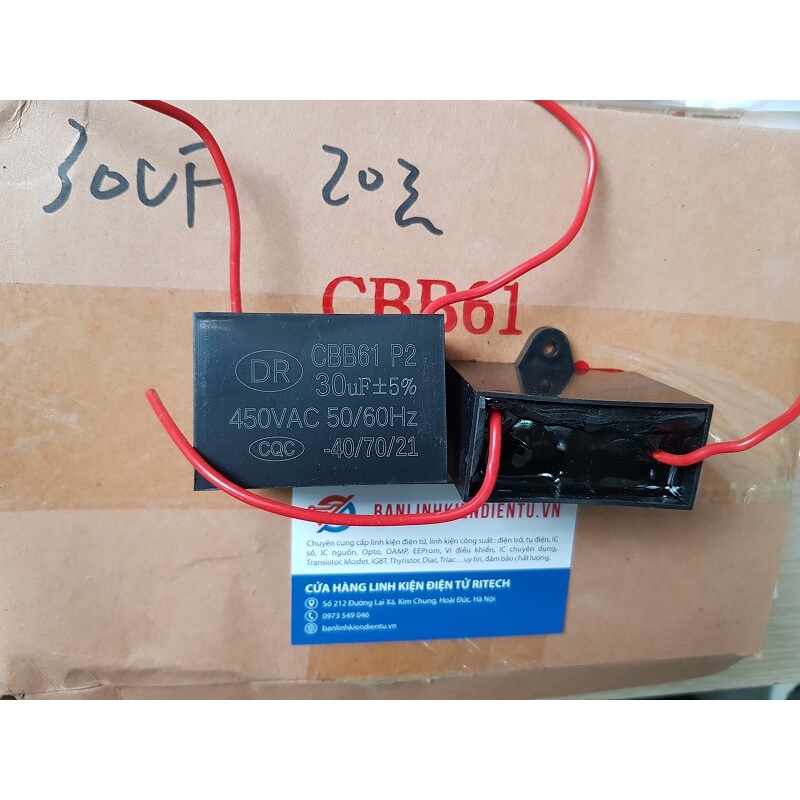 Tụ quạt cbb61 30uf 450vac