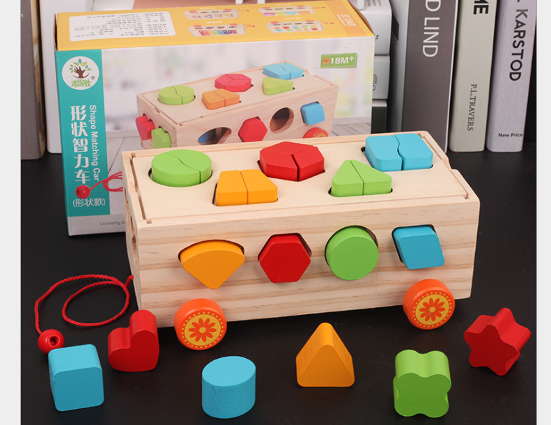 Xe kéo thả hình khối và số