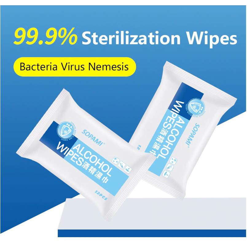 Khăn ướt lau tay có cồn diệt khuẩn alcohol wipes - gd200