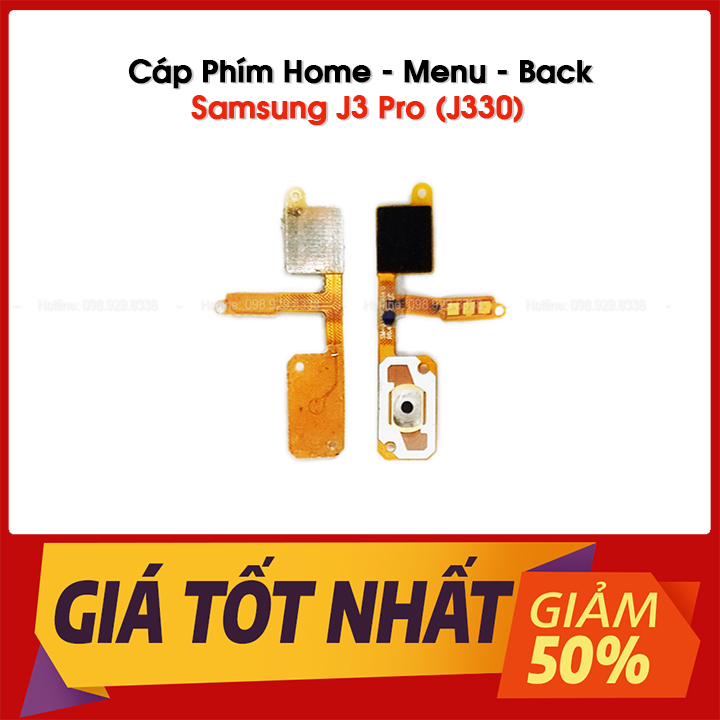 Cáp nút home - menu - back của samsung j3 pro / j330 - linh kiện cáp phím bấm zin bóc máy