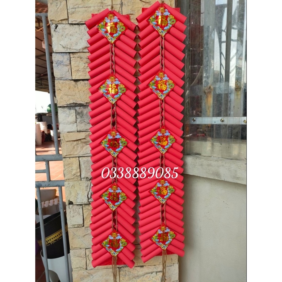 HOT SALE Mô hình dây pháo giả handmade trang trí tết siêu ưng