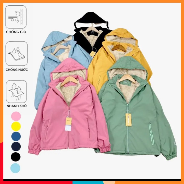 Áo Khoác Gió Lót Lông Nữ Cao Cấp,Dày Dặn Ấm Áp