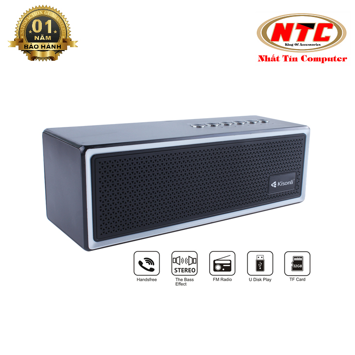Loa bluetooth Kisonli M8 âm thanh Stereo - thiết kế 3 phím chức năng riêng biệt - Hãng phân phối chính thức - Nhất Tín Computer