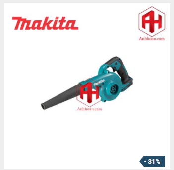 Máy thổi hút bụi dùng pin 18V Makita DUB185Z máy sử dụng động cơ có chổi than dễ dàng thay khi bị hết than có 3 cấp điều chỉnh tốc độ bằng số và điều chỉnh bằng cò bóp