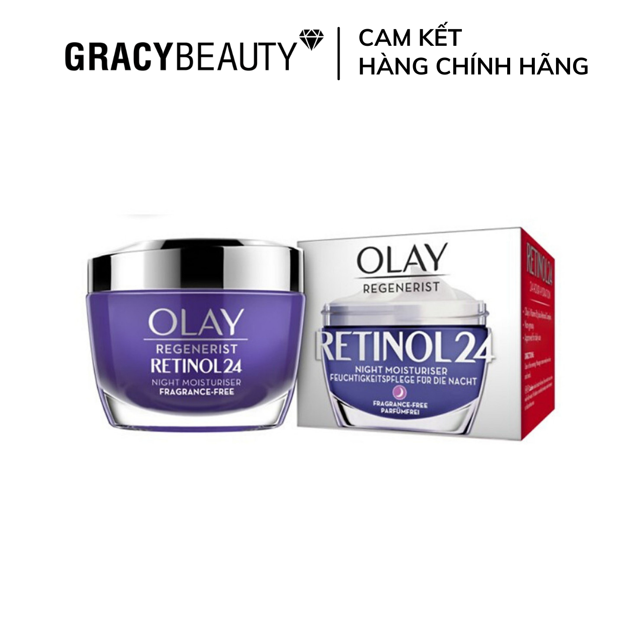 Kem dưỡng Olay đêm Olay Regenerist Retinol24 Night Face Cream Moisturiser With Retinol and Vitamin B3 50 ml