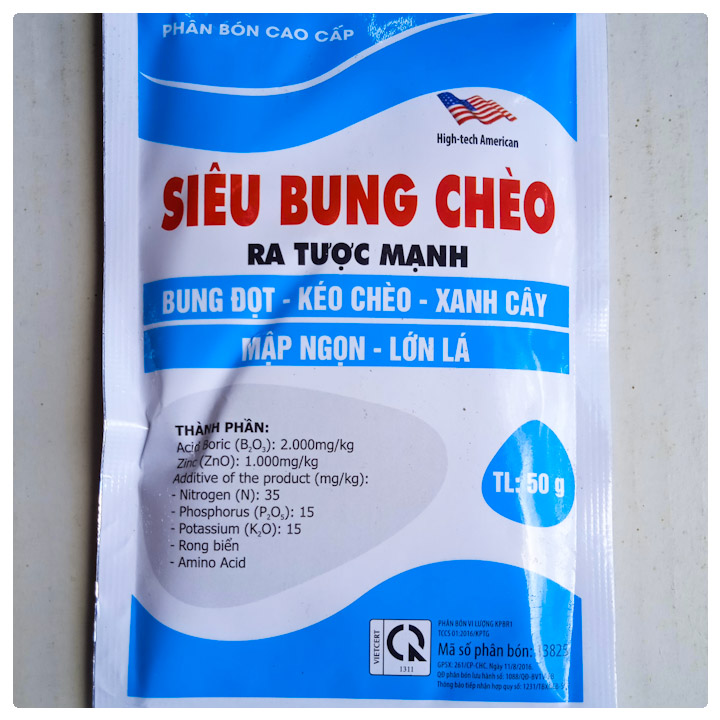 Phân bón cao cấp siêu bung chèo, kích đâm chồi, nảy tược, vọt đọt, đẻ nhánh, mập ngọn, lớn lá, hoa kiểng cây giống rau màu