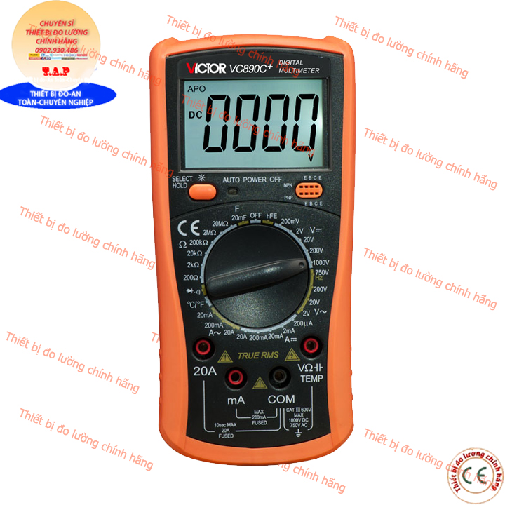 Victor vc 890c + đồng hồ vạn năng điện tử victor vc-890c+ đo ac/dc điện áp, dòng điện, điện dung, tần số, nhiệt độ
