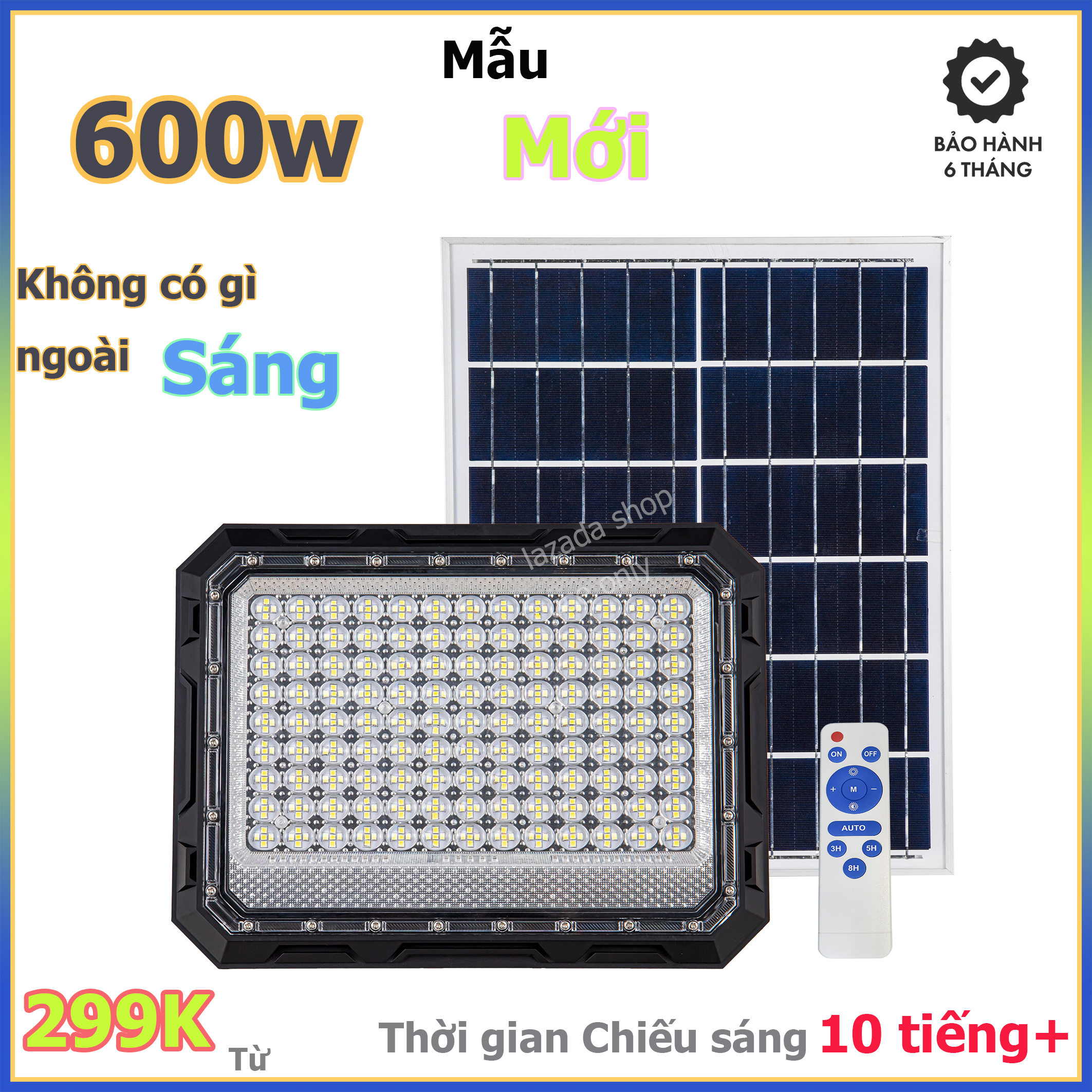 Đèn Pha LED Năng Lượng Mặt Trời 200w 300w 400w 600w 800w siêu sáng ống kính Quang Học