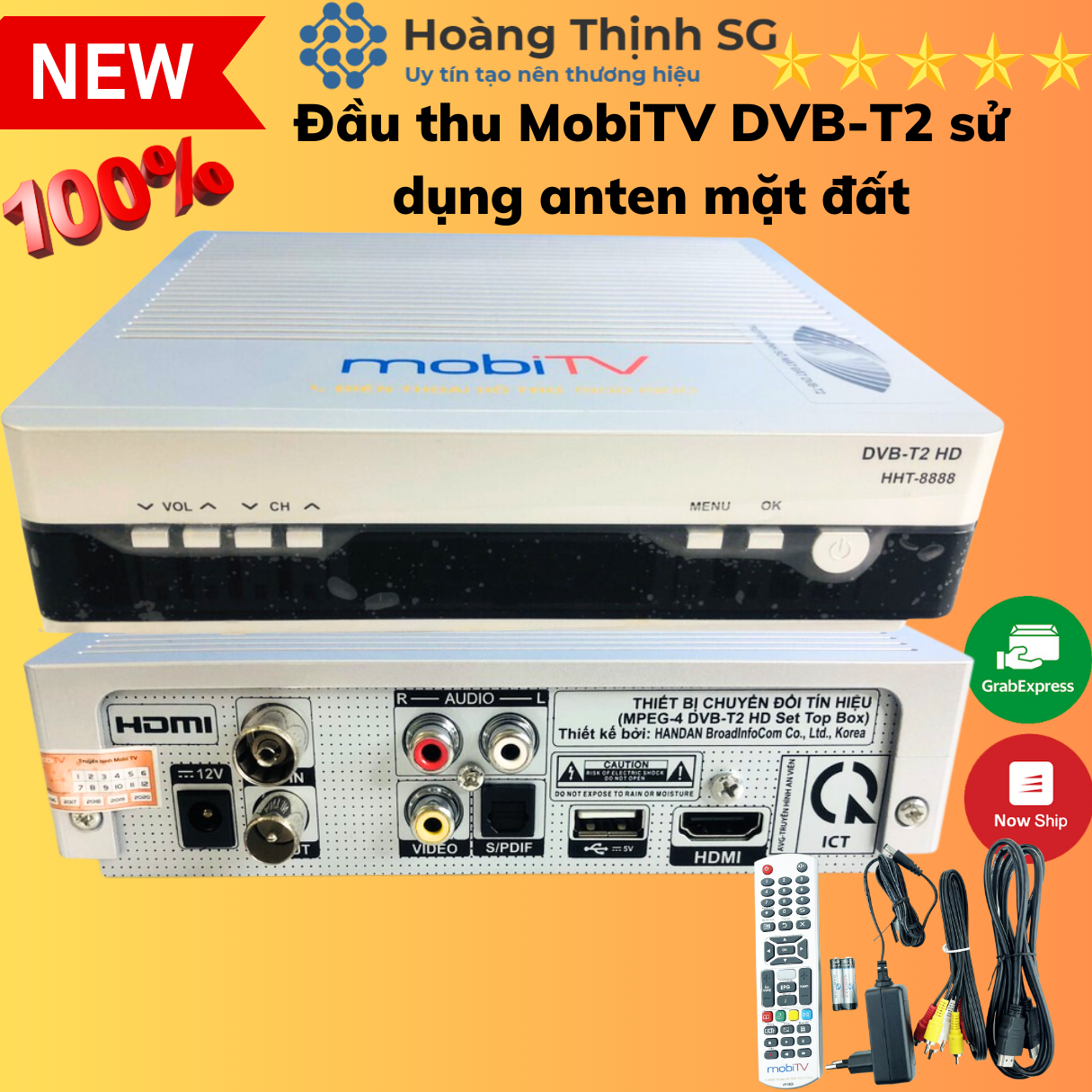Đầu thu MobiTV DVB-T2 sử dụng anten mặt đất, đầu thu truyền hình KTS số mặt đất MobiTV, xem các kênh truyền hình HD