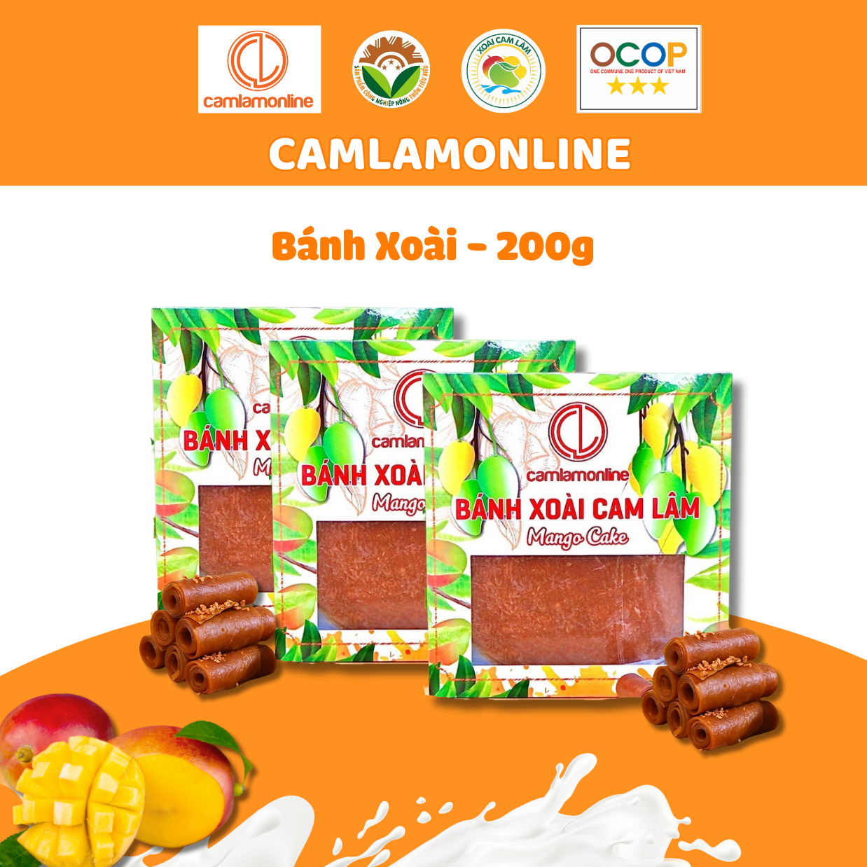 BÁNH TRÁNG XOÀI CAMLAMONLINE 200G