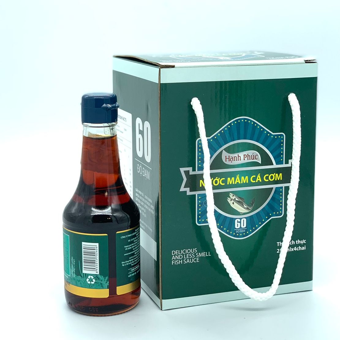 ( GIAO 2 GIỜ) THÙNG NƯỚC MẮM 60 ĐỘ ĐẠM HẠNH PHÚC CHAI 250ML( 04 CHAI/ THÙNG)