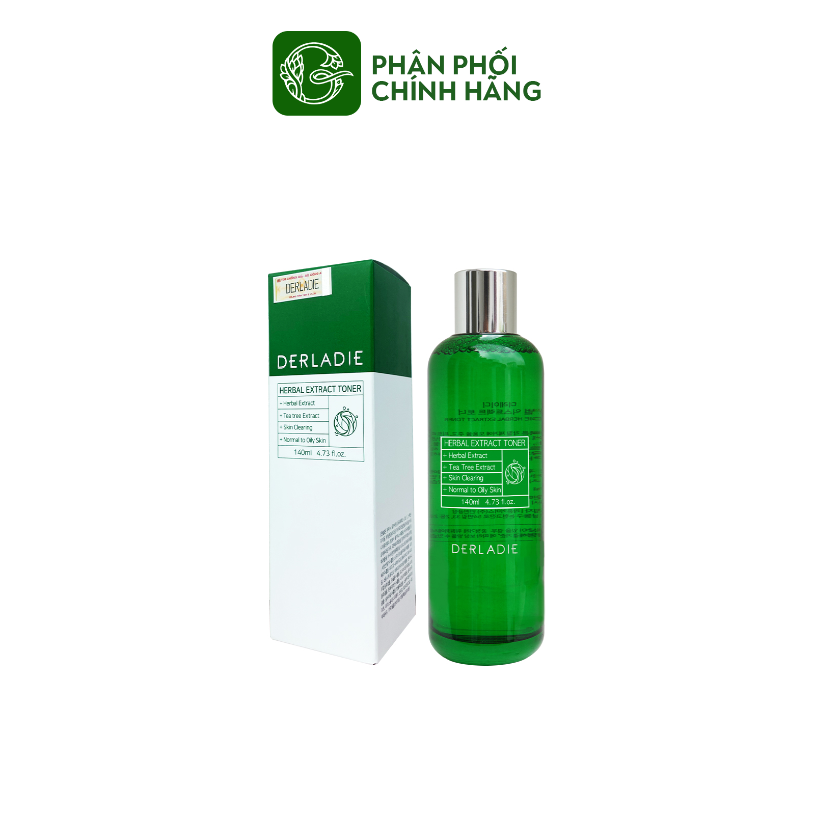 Nước ngừa mụn Derladie Herbal Extract Toner 140ml