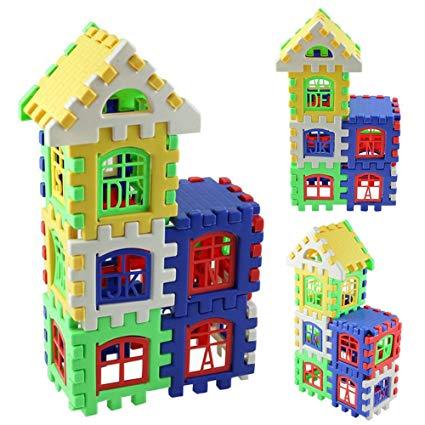 đồ chơi thông minh- Xếp Hình Ngôi Nhà Bricks Set Bằng Nhựa cao cấp không độc hại, đảm bảo an toàn cho bé - LIclac Shop
