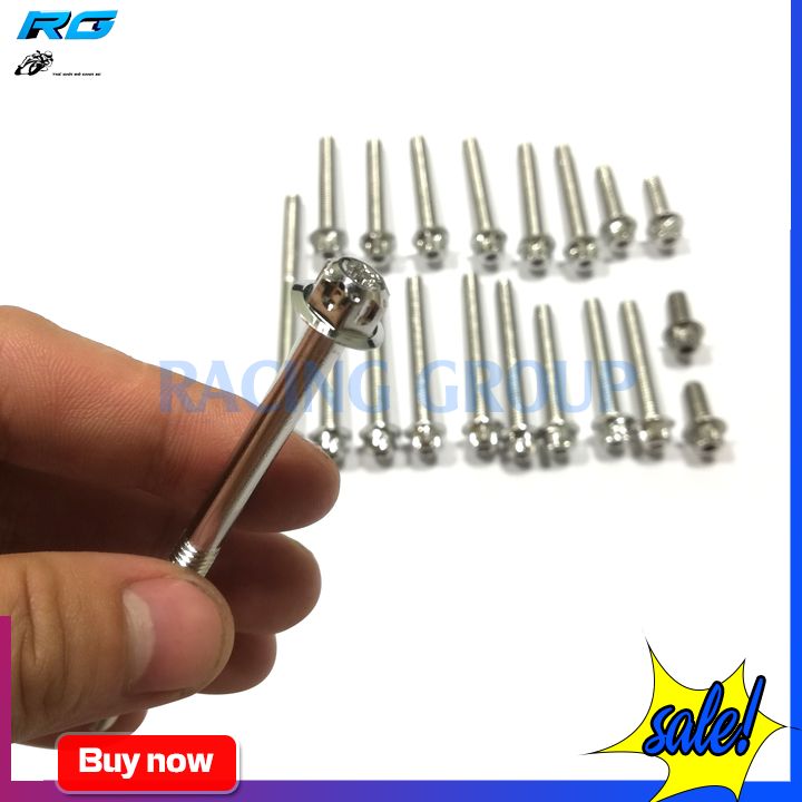 Bộ ốc lốc máy ex150 salaya inox 20 con cực chất