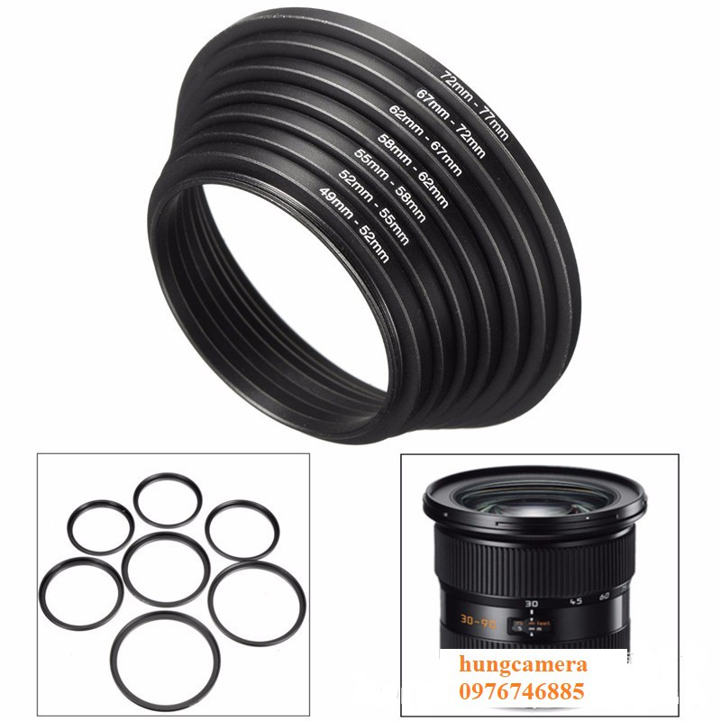 Step up ring - Vòng chuyển size filter của ống kính