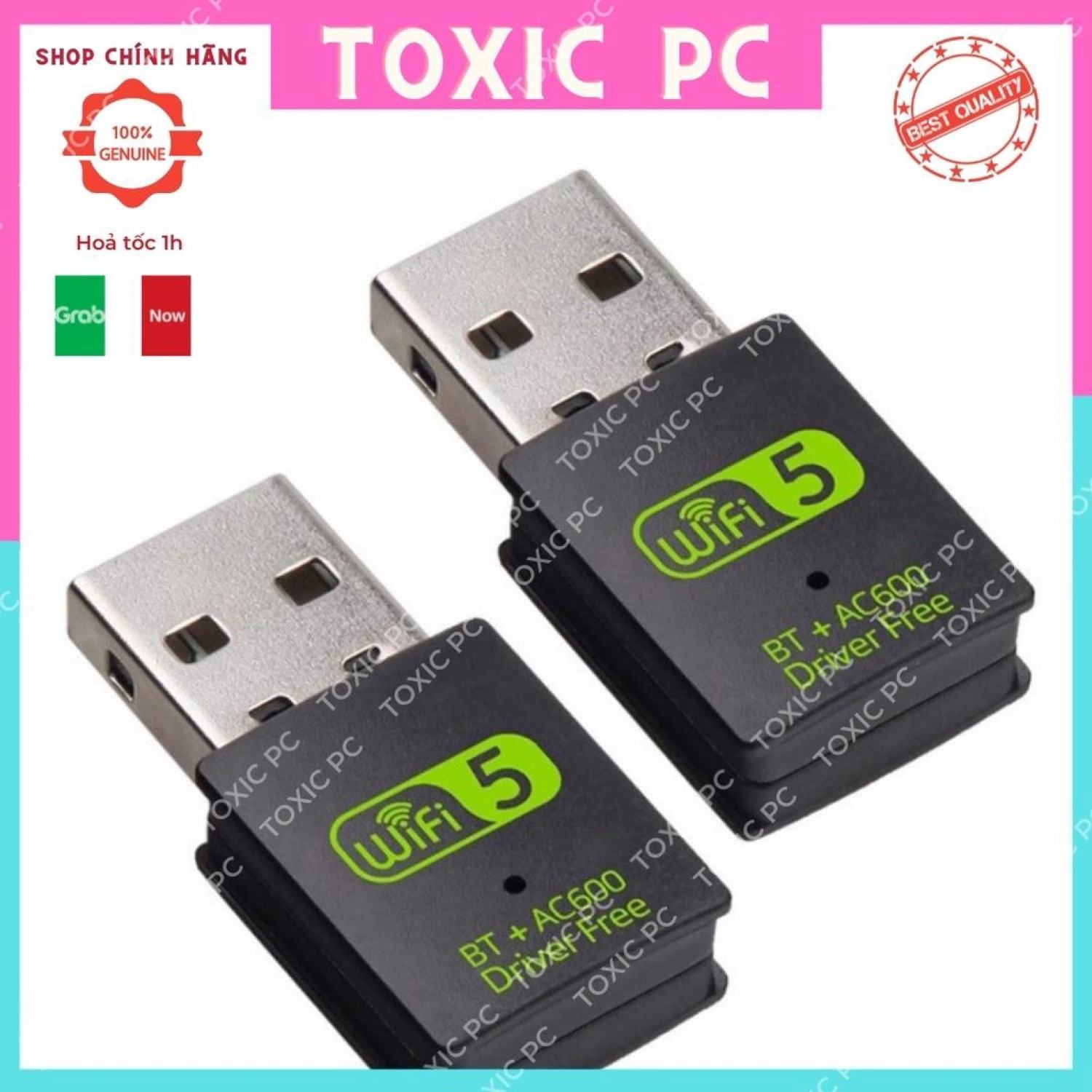 2in1 nâng cấp wifi 5g dễ dàng với usb+bluetooth wifi 600mbps cho máy bàn pc và laptop usb hai băng tầng