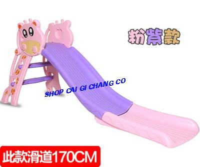 Cầu trượt đơn máng dài cho bé hình thú siêu đáng yêu