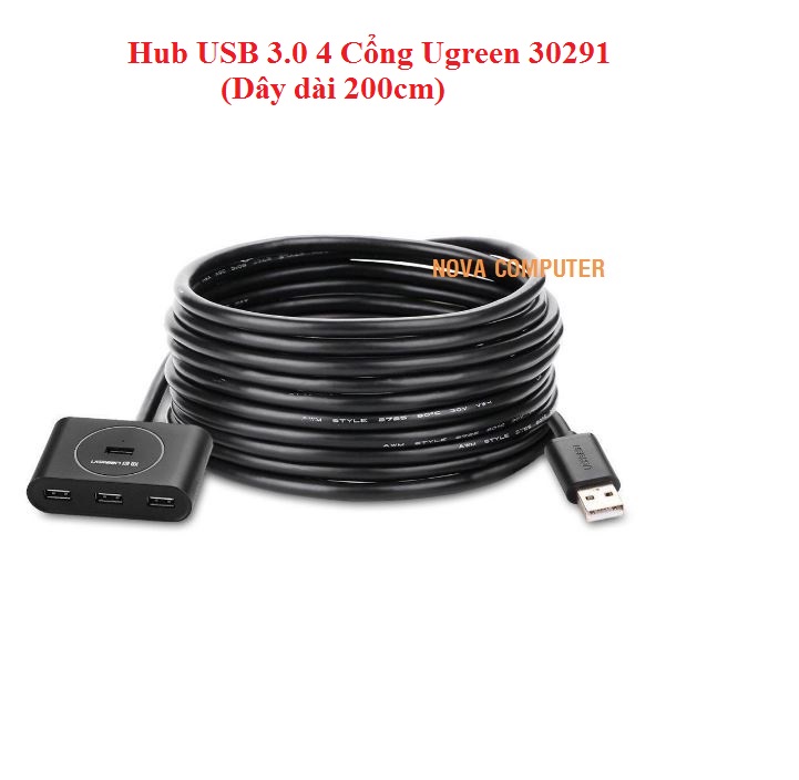 Bộ Chia USB 3.0 4 Cổng Ugreen 30291 Dây dài 200cm